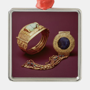 Adorno Metálico Dos pulseras, de la tumba de Tutankhamun