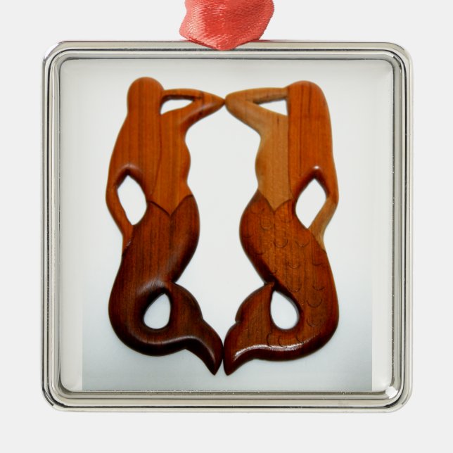 Adorno Metálico dos sirenas miradoras (Frente)