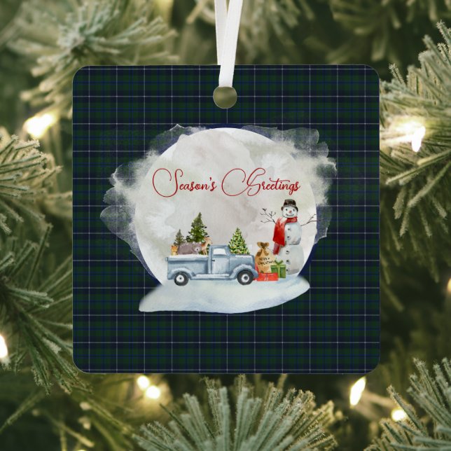 Adorno Metálico Douglas Modern Original Escocesa Tartán (in situ)