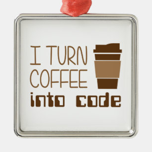 Adorno Metálico Doy vuelta al café en código programado