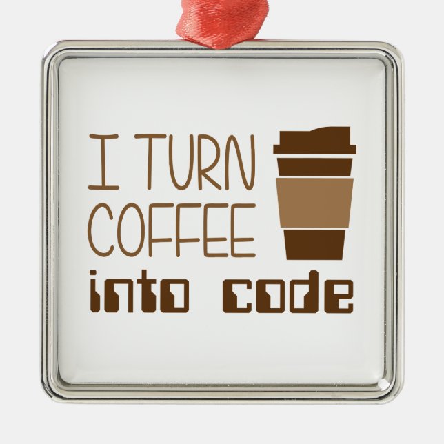 Adorno Metálico Doy vuelta al café en código programado (Frente)