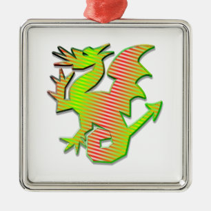 Adorno Metálico Dragón estilizado