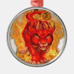 Adorno Metálico dragón-león