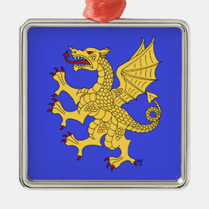 Adorno Metálico Dragon Rampant O
