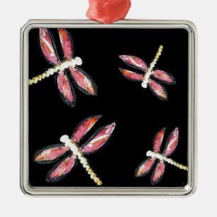 Adorno Metálico Dragón rosa del arte de los insectos