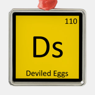 Adorno Metálico Ds - Símbolo de química del aperitivo de los huevo