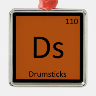 Adorno Metálico Ds - Símbolo de tabla periódica de química de tamb