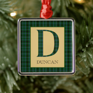 Adorno Metálico Duncan Tartan Monogram D
