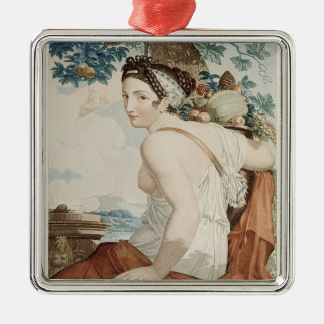 Adorno Metálico Duodécimo mes de Fructidor del calendario (Frente)