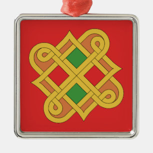 Adorno Metálico Durrow Knotwork 2016 rojo y verde