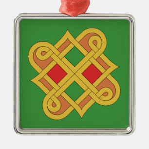 Adorno Metálico Durrow Knotwork 2016 rojo y verde