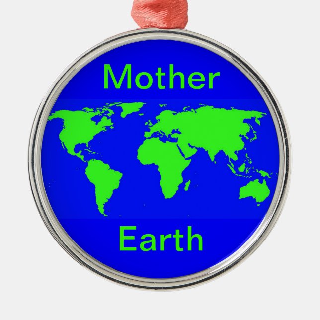 Adorno Metálico Earth Day Ornament (Frente)