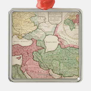 Adorno Metálico EastPanoramic medio MapMiddle del este