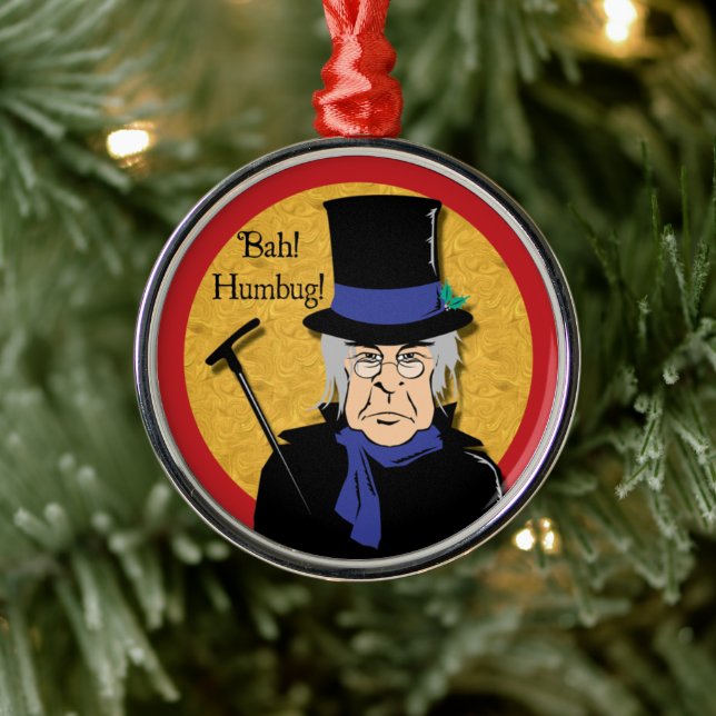 Adorno Metálico ¡Ebenezer Scrooge Bah! ¡Humbug! (Árbol)