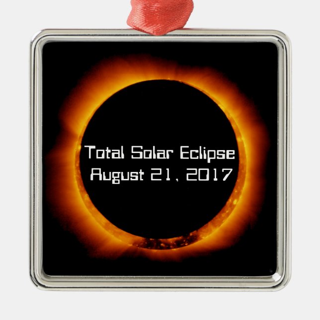 Adorno Metálico Eclipse solar total de 2017 (Frente)