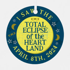 Adorno Metálico Eclipse solar total recuerdo del 8 de abril de 202