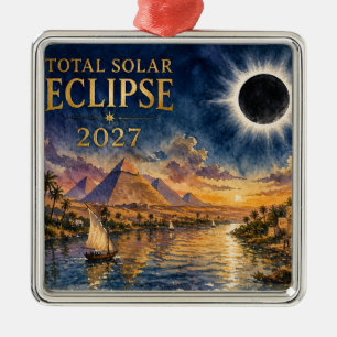 Adorno Metálico Eclipse Total Solar 2027 Egipto