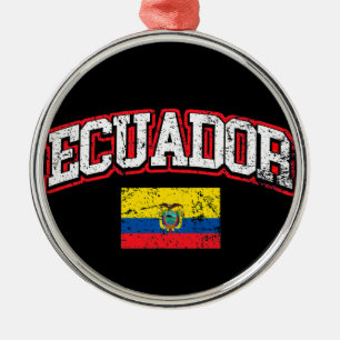 Adorno Metálico Ecuador Flag