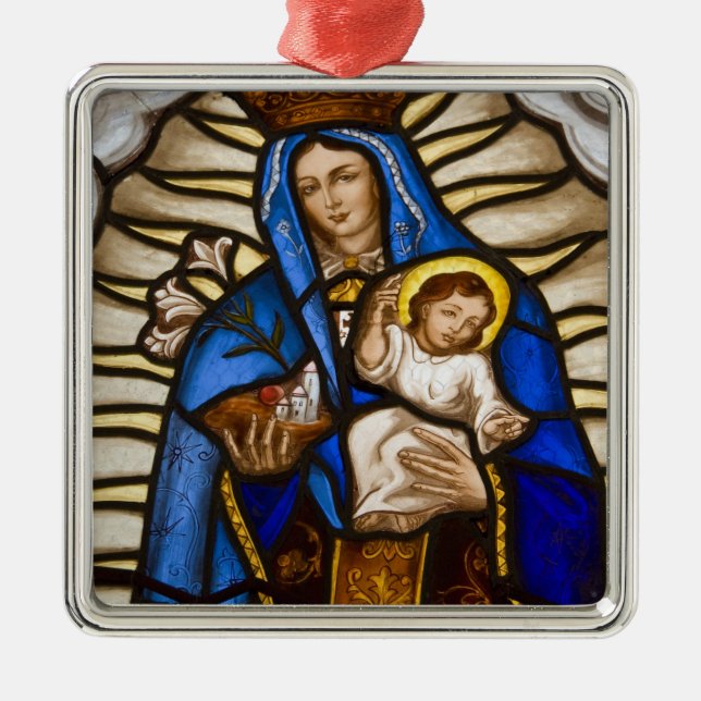 Adorno Metálico Ecuador, Quito. Estatua de la Virgen alada (Frente)