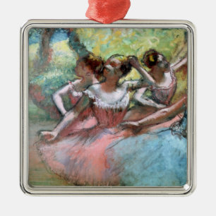 Adorno Metálico Edgar Degas el cuatro bailarinas en la etapa
