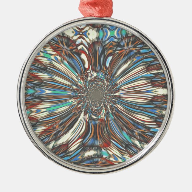 Adorno Metálico Edgy African Urban Pop Art Resumen Diseño Óptico (Frente)