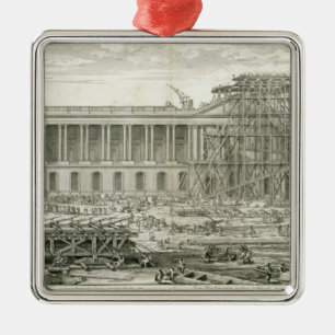 Adorno Metálico Edificio de la entrada principal del Louvre, París