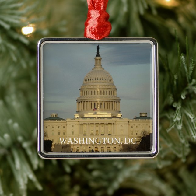 Adorno Metálico Edificio del Capitolio de Washington, DC en vacaci (Árbol)