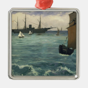 Adorno Metálico Eduardo Manet el el Kearsarge en Boulogne