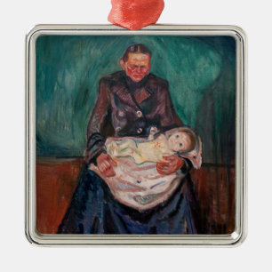 Adorno Metálico Edvard Munch - Mujer con un hijo enfermo, herencia