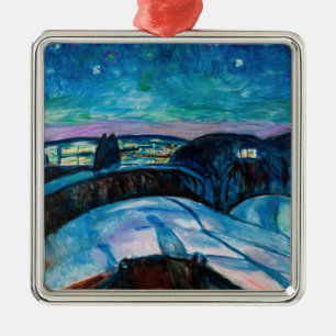 Adorno Metálico Edvard Munch - Noche Starry 1922