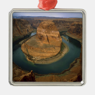 Adorno Metálico EE. UU., Arizona. Horseshoe Bend mostrando erosión