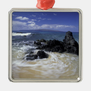 Adorno Metálico EE. UU., Hawái, Maui, Maui, playa Makena, surf