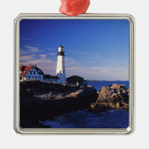 Adorno Metálico EE. UU., Maine. Faro de Portland Head.