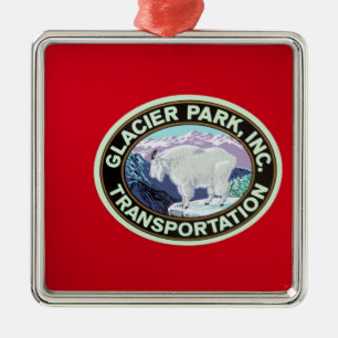 Adorno Metálico EE.UU., Montana, Parque Nacional Glacier, Vintage 