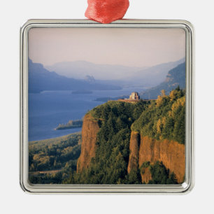 Adorno Metálico EE.UU., Oregón, río Columbia. Atardecer a la coron