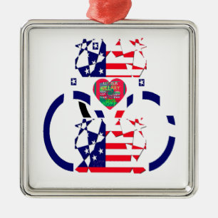 Adorno Metálico EEUU Hope Hermosa Ar de diseño de Bandera Nacional