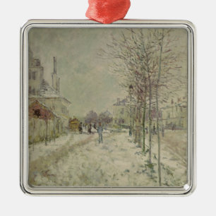 Adorno Metálico Efecto de la nieve de Claude Monet el  