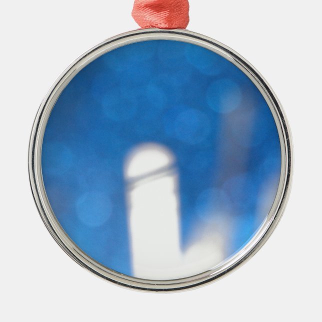 Adorno Metálico Efectos de la luz azul blanca (Frente)