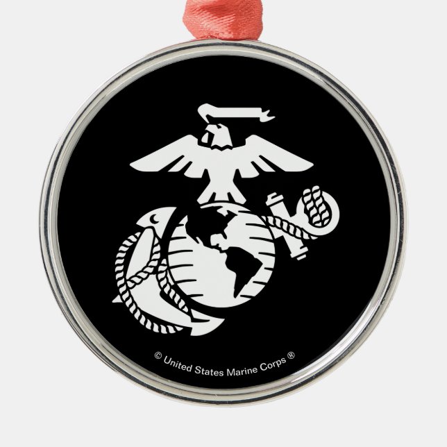 Adorno Metálico EGA de un solo color - Blanco (Frente)