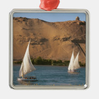 Egipto, Asuán, río Nilo, veleros Felucca,