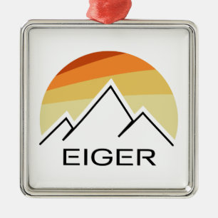 Adorno Metálico Eiger Suiza Retro