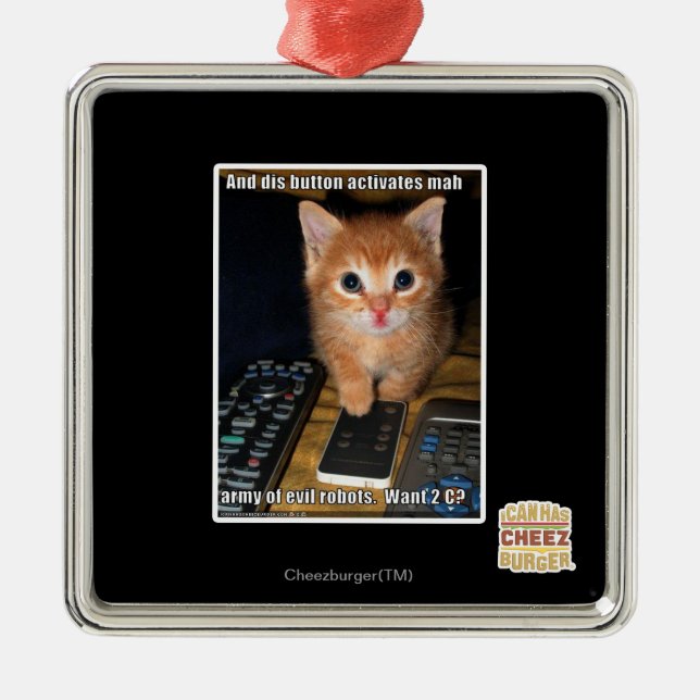 Adorno Metálico Ejército de Robots Mal (Frente)