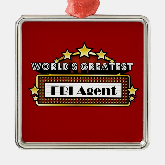 Adorno Metálico El agente del FBI más grande del mundo (Frente)