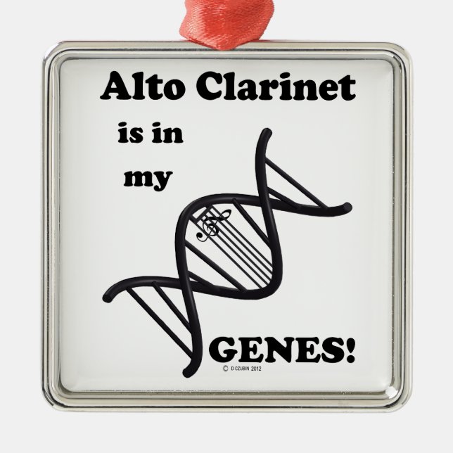 Adorno Metálico El Alto Clarinet Está En Mis Genes (Frente)