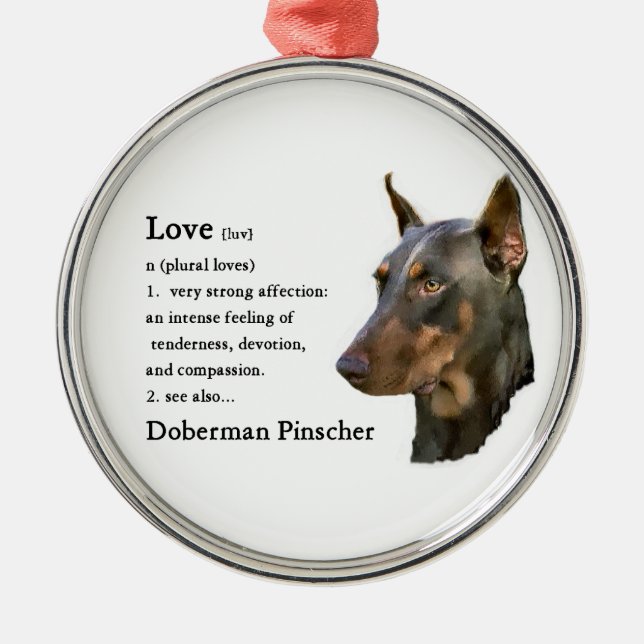 Adorno Metálico El Amor De Arte Doberman Pinscher Es... (Frente)