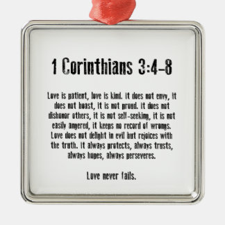 Adorno Metálico El amor es paciente