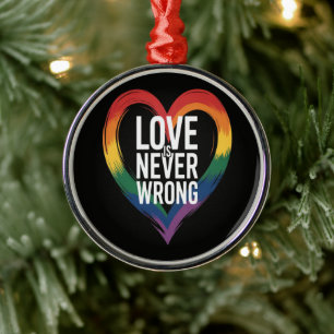 Adorno Metálico El amor nunca está mal Mes del Orgullo LGBT