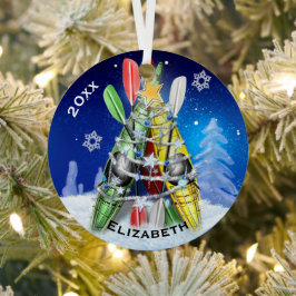 Adorno Metálico El árbol de Navidad Kayak