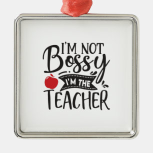 Adorno Metálico El arte docente No Soy Bossy Soy El Profesor