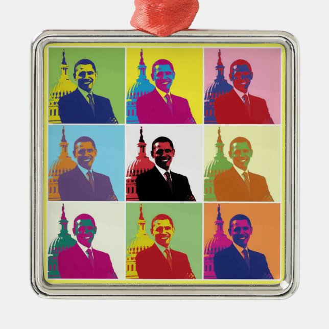 Adorno Metálico El arte pop del presidente Obama (Frente)
